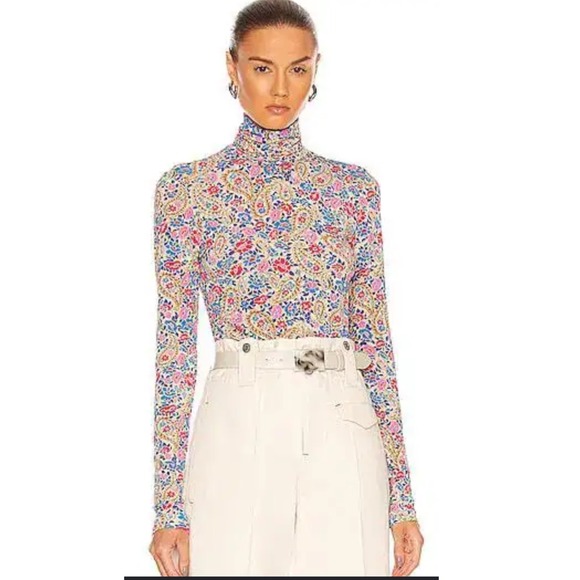 Isabel Marant Tops - Isabel MARANT Lizyela Turtleneck Top Paisley Floral 42 US 10